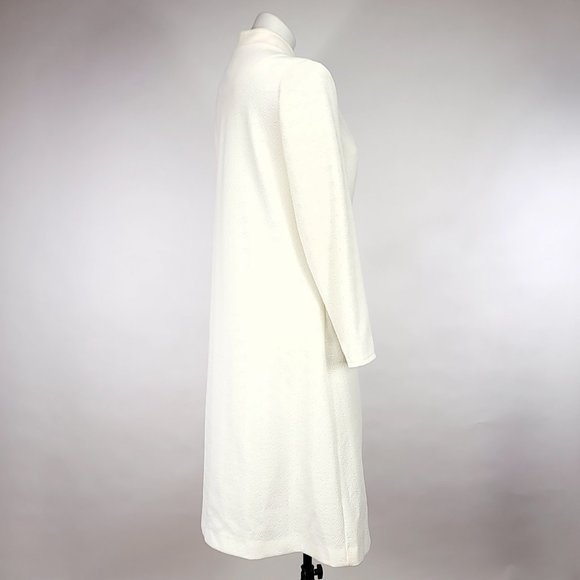 Vintage Puritan Forever Young Women's White Nehru Style Long Coat - Picture 6 of 7